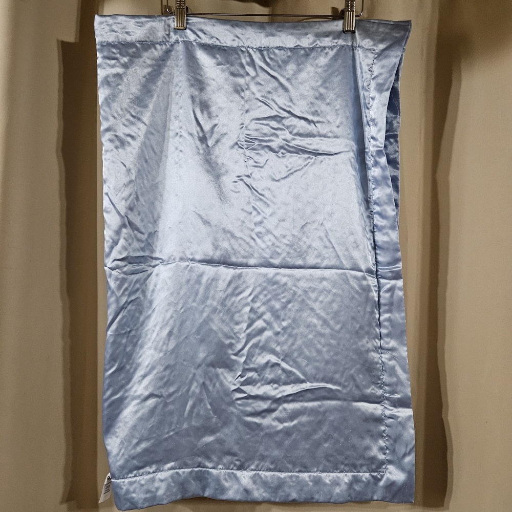 Just One Year Carters Baby Blanket Blue Minky Dot Satin Trim 30x40 606047 - Picture 3 of 8